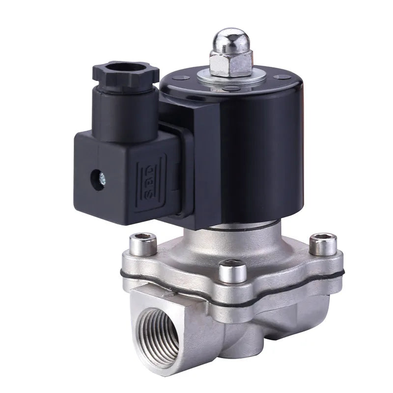 High Quality 24V Electric Stainless Brass Controlled Water Valve 2/2 Way 1/2 Inch Air Water 24V Stainless Steel Solenoid Valve