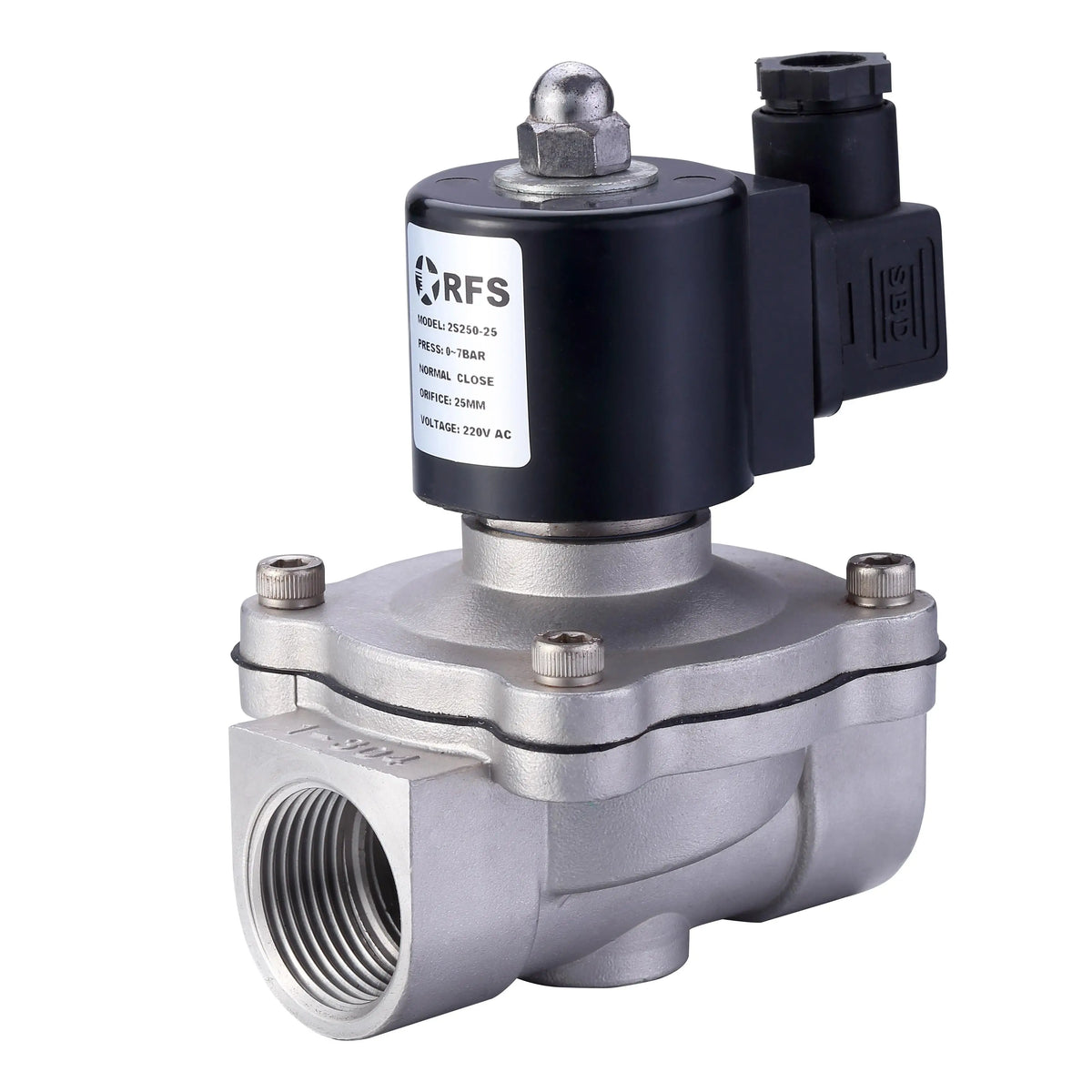 High Quality 24V Electric Stainless Brass Controlled Water Valve 2/2 Way 1/2 Inch Air Water 24V Stainless Steel Solenoid Valve