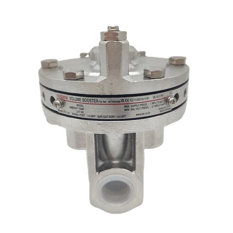 YTC Pneumatic Amplifier Stainless Steel ROTORK Amplifier YT-315N1 New Original YT315N1 - Casting / Medium Pressure / 1/4 in