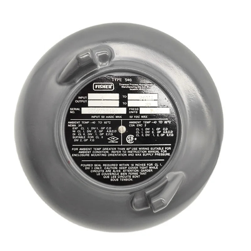 FISHER FS546--4-A 4-20MADC 0-33PSI CURRENT TO PRESSURE TRANSDUCER fisher 546 stock - Casting / control