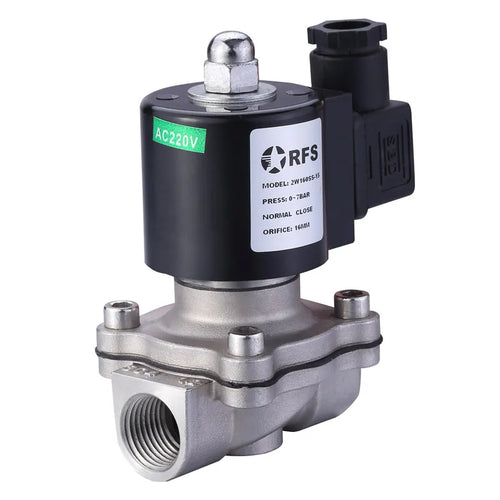 High Quality 24V Electric Stainless Brass Controlled Water Valve 2/2 Way 1/2 Inch Air Water 24V Stainless Steel Solenoid Valve - Medium Pressure